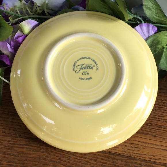 Homer Laughlin Fiestaware Teacup and Saucer Yellow Vintage HLC Fiesta - Picture 4 of 6